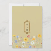 Modern wildflowers spring wedding save the date (Rückseite)