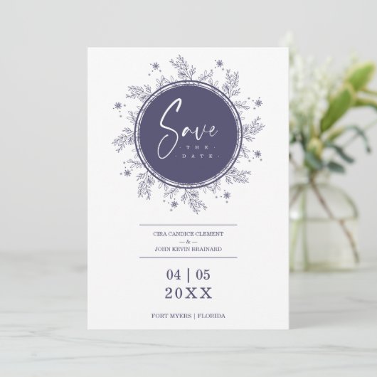 Modern Wildflowers Whimsical Script Custom Photo (Stehend Vorderseite)