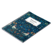 Modern William Morris Monogram Birds Notizblock (Linke Seite)