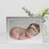 Modern Willkommen bei unserer Welt Foto Collage Bi Ankündigung (Stehend Vorderseite)