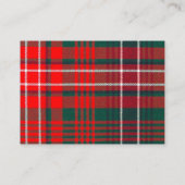 Modern Wilson Tartan Karierte Hochzeitskarte Begleitkarte (Rückseite)