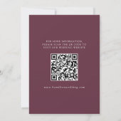 Modern Wine 3 Photo QR Code Save The Date (Rückseite)