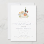 Modern Wine & Cheese Bridal Brunch Picnic Einladung (Vorderseite)