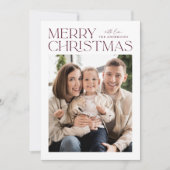 Modern Wine Frohe Weihnachten Foto (Vorderseite)