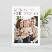 Modern Wine Frohe Weihnachten Foto (Stehend Vorderseite)