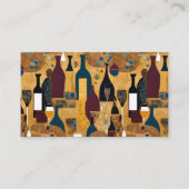 Modern Wine Pattern Gold Maroon Visitenkarte (Vorderseite)