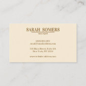 Modern Wine Stain Corkschraube Sommelier Barkeeper Visitenkarte (Rückseite)