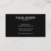 Modern Wine Stain Corkschraube Sommelier Barkeeper Visitenkarte (Rückseite)