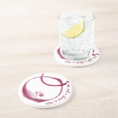 Modern Wine Stain - Sandstone Untersetzer (Seite)