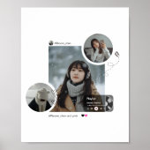 Modern Winter Aesthetic Minimalist Photo Collage Poster (Vorne)