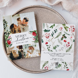 Modern Winter Botanical 3 Foto Frohe Weihnachten