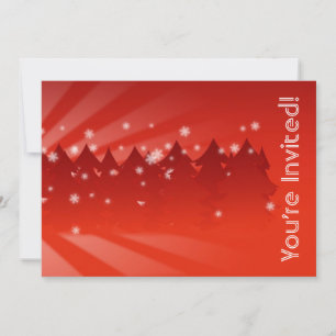 Modern Winter Evergreen Weihnachten Dekorieren Par Einladung