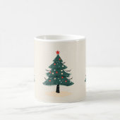 Modern Winter Evergreen Weihnachtsbaum Kaffee Tass Kaffeetasse (Mittel)