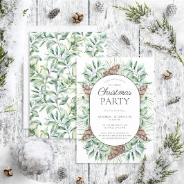 Modern Winter Fir Cone Weihnachtsfeier Party Einla Einladung