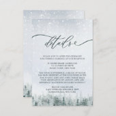 Modern Winter Forest Wedding Elegance Begleitkarte (Vorne/Hinten)