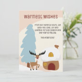 Modern Winter Moose Scandi Japandi Weihnachten (Stehend Vorderseite)