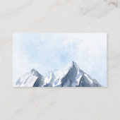 Modern Winter Mountain Pattern Wedding Platzkarte (Rückseite)