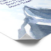 Modern Winter Mountain Pattern Wedding Poster (Ecke)