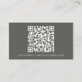 Modern Winter Pine Stone Gray Hochzeit Begleitkarte (Rückseite)