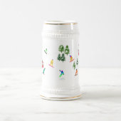 Modern Winter Snowboarder Snowboard Bierglas (Mittel)