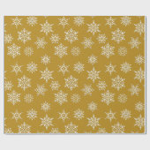 Modern Winter Snowflake Gold Holiday Geschenkpapier (Flach)