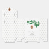 Modern Winter Snowflake Pine cone Baby Shower Geschenkschachtel (Ungefaltet)