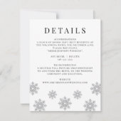 Modern Winter Snowflake Wedding Details Card RSVP Karte (Vorderseite)