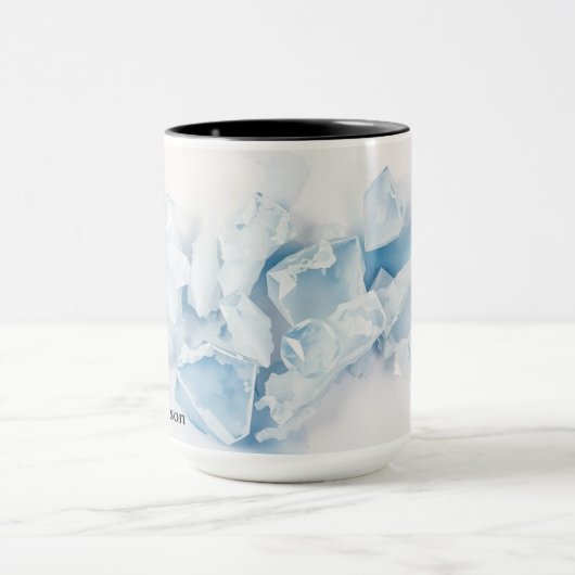 Modern Winter Thaw Abstract Ice Tasse (Zentrum)