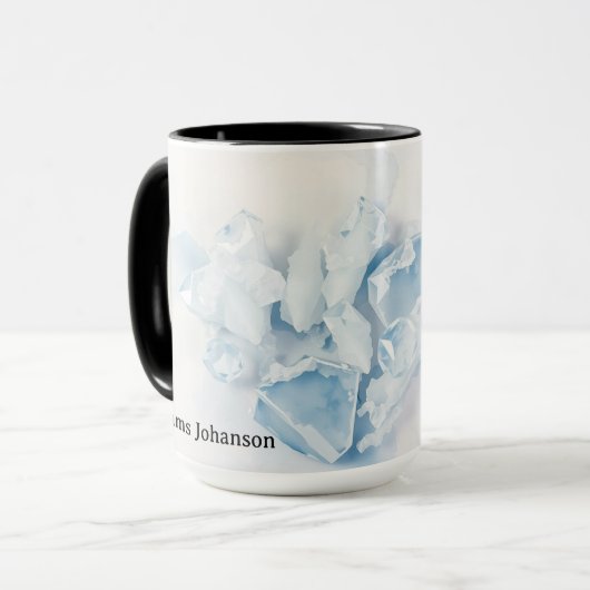 Modern Winter Thaw Abstract Ice Tasse (Vorderseite Links)