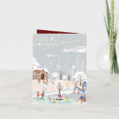 Modern Winter Wonderland 1 Foto Frohe Weihnachten (Rückseite)