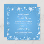 Modern Winter Wonderland Snowflake Bat Mitzvah Einladung (Vorne/Hinten)