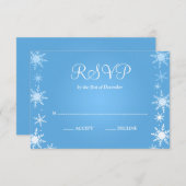 Modern Winter Wonderland Snowflake UAWG RSVP Karte (Vorne/Hinten)