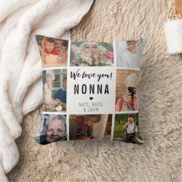Modern Wir Liebe Sie Nonna 8 Foto Collage Kissen