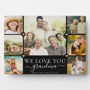 Modern wir Liebe Sie Oma Familie Foto Collage Pl Fotoplatte