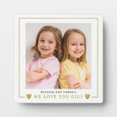 Modern Wir Liebe You Gigi Grandkids Foto Fotoplatte (Vorderseite)