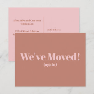 Modern Wir sind umgezogen Neue Heimat Umzug Terr Postkarte