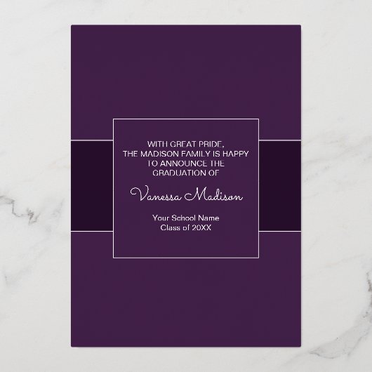 Modern wird auf 1 folieneinladung (Rückseite)