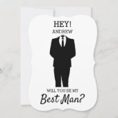 Modern wirst du mein Trauzeuge sein? Hochzeit Einladung (Vorderseite)