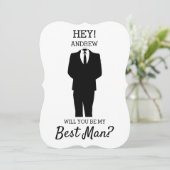 Modern wirst du mein Trauzeuge sein? Hochzeit Einladung (Stehend Vorderseite)