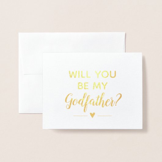 Modern wirst du mein Vater-Vorschlag sein Folienkarte (Vorderseite mit Umschlag)