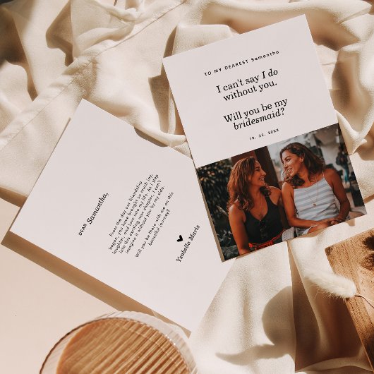 Modern wirst du meine Bridesmaid-Fotokarte sein