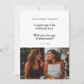 Modern wirst du meine Bridesmaid-Fotokarte sein (Vorderseite)