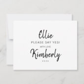 Modern wirst du meine Bridesmaid sein? | FotoColla (Rückseite)