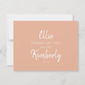 Modern wirst du meine Bridesmaid sein? | FotoColla (Rückseite)