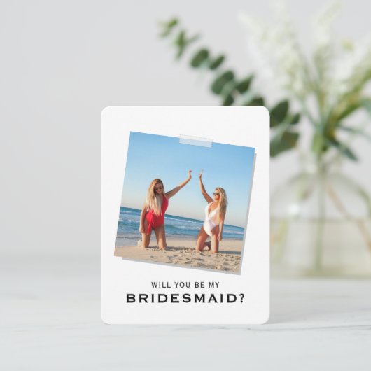 Modern wirst du meine Bridesmaid sein? Vorschlag (Stehend Vorderseite)
