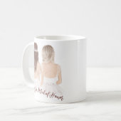 Modern wirst du meine Trauzeugin Weiß sein Kaffeetasse (Vorderseite Links)