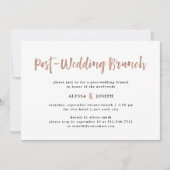 Modern Wish | Post Wedding Brunch Imitate Rose Gol Einladung (Vorderseite)