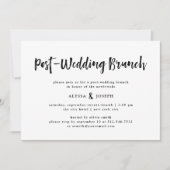Modern Wish | Post Wedding Brunch Schwarz und Weiß Einladung (Vorderseite)