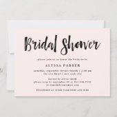 Modern Wish | Rosa Brautparty Einladung (Vorderseite)