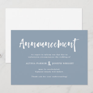 Modern Wish Stornierung einer Hochzeit oder Aufs Einladung